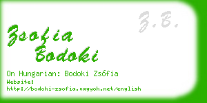zsofia bodoki business card